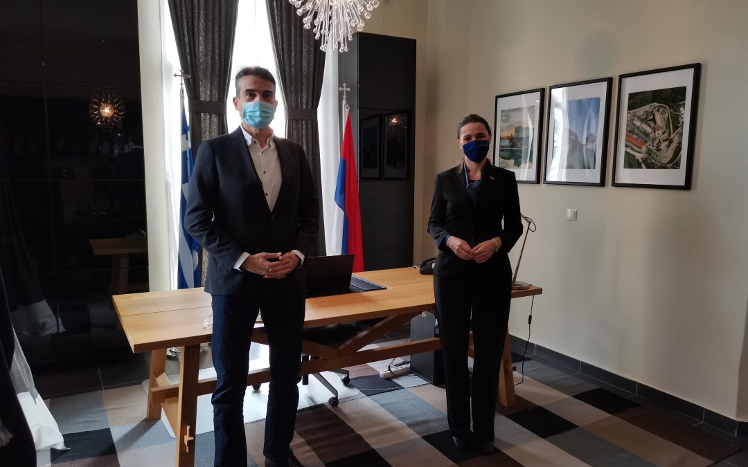 Δημήτρης Κούβελας –  Επίσκεψη του Βουλευτή Ά Θεσσαλονίκης στην Αντιπροσωπεία της Σερβικής Δημοκρατίας στην Ελλάδα