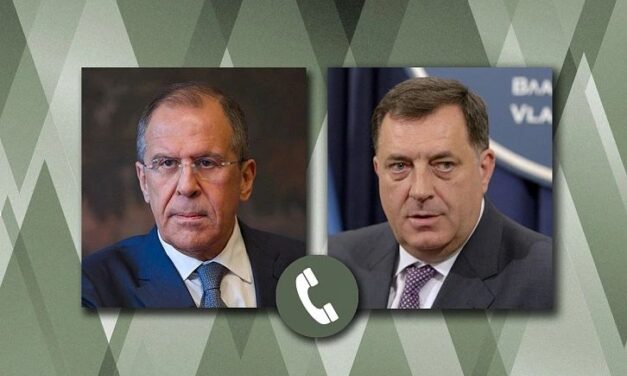 Dodik, Lavrov discuss implementation of agreements reached in Moscow meeting